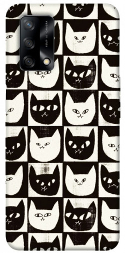 Чехол itsPrint Кошачьи шахматы для Oppo A74 4G