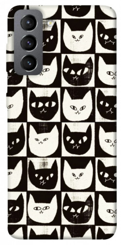 Чехол itsPrint Кошачьи шахматы для Samsung Galaxy S21 FE
