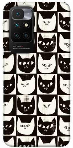 Чехол itsPrint Кошачьи шахматы для Xiaomi Redmi 10