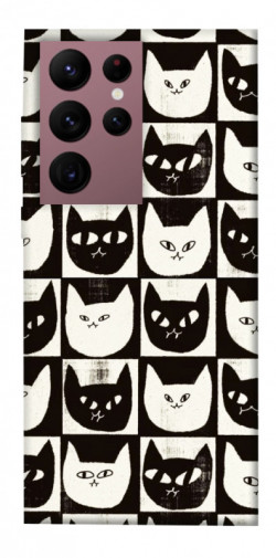 Чехол itsPrint Кошачьи шахматы для Samsung Galaxy S22 Ultra