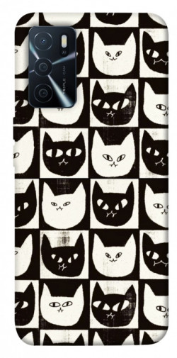 Чехол itsPrint Кошачьи шахматы для Oppo A16s / A16