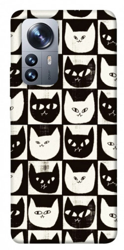 Чехол itsPrint Кошачьи шахматы для Xiaomi 12 / 12X