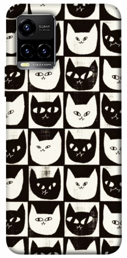 Чохол itsPrint Котячі шахи для Vivo Y21 / Y33s