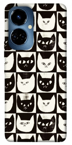 Чохол itsPrint Котячі шахи для TECNO Camon 19 (CI6n) / 19 Pro (CI8n)