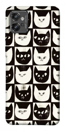 Чохол itsPrint Котячі шахи для Motorola Moto G32