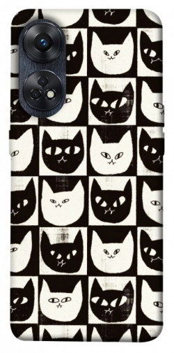 Чехол itsPrint Кошачьи шахматы для Oppo Reno 8 T 4G