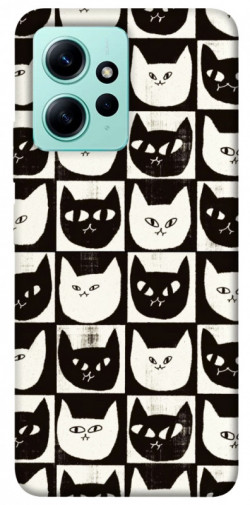 Чехол itsPrint Кошачьи шахматы для Xiaomi Redmi Note 12 4G