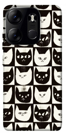 Чехол itsPrint Кошачьи шахматы для Tecno Spark Go 2023