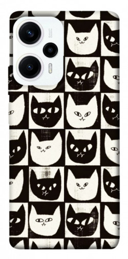 Чехол itsPrint Кошачьи шахматы для Xiaomi Poco F5 Pro
