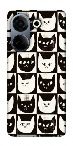 Чохол itsPrint Котячі шахи для TECNO Camon 20 Pro (CK7n)