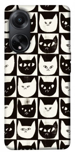 Чехол itsPrint Кошачьи шахматы для Oppo A98