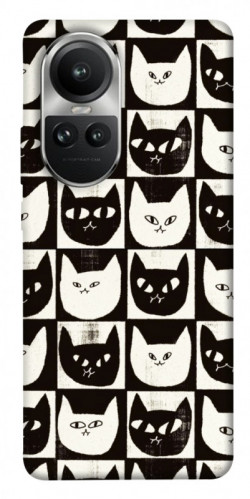 Чехол itsPrint Кошачьи шахматы для Oppo Reno 10