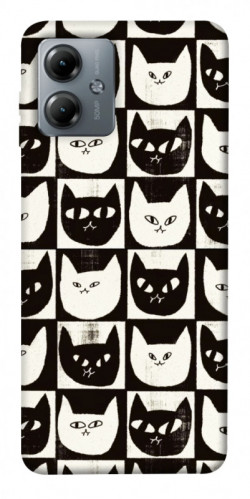 Чехол itsPrint Кошачьи шахматы для Motorola Moto G14