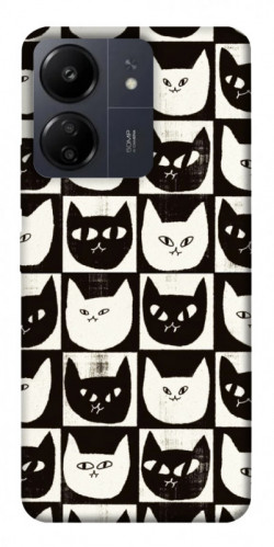 Чехол itsPrint Кошачьи шахматы для Xiaomi Redmi 13C
