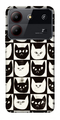 Чехол itsPrint Кошачьи шахматы для ZTE Blade A54 4G