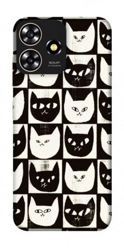 Чехол itsPrint Кошачьи шахматы для ZTE Blade A73 4G