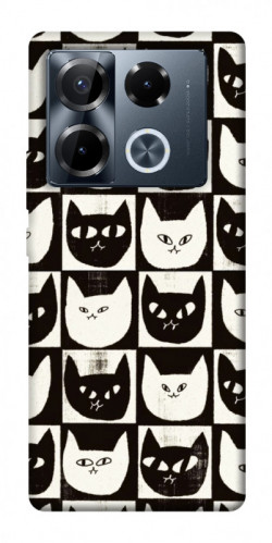 Чехол itsPrint Кошачьи шахматы для Infinix Note 40 Pro 4G