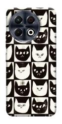 Чохол itsPrint Котячі шахи для TECNO Spark 30 Pro (KL7)