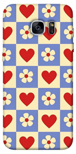 Чехол itsPrint Сердечки-цветочки для Samsung G935F Galaxy S7 Edge