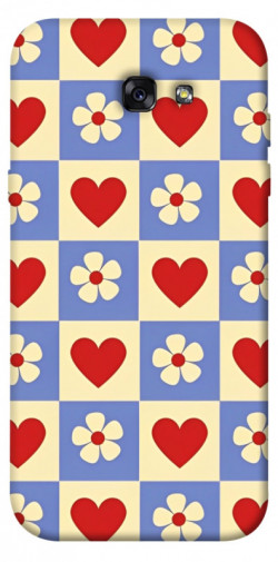 Чехол itsPrint Сердечки-цветочки для Samsung A720 Galaxy A7 (2017)