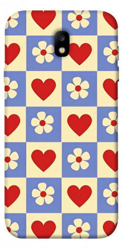 Чехол itsPrint Сердечки-цветочки для Samsung J730 Galaxy J7 (2017)