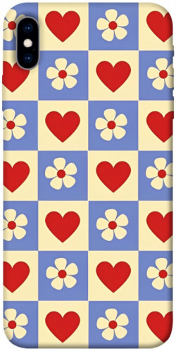 Чехол itsPrint Сердечки-цветочки для Apple iPhone X (5.8")