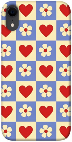 Чехол itsPrint Сердечки-цветочки для Apple iPhone XR (6.1")