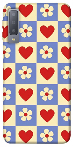 Чехол itsPrint Сердечки-цветочки для Samsung A750 Galaxy A7 (2018)