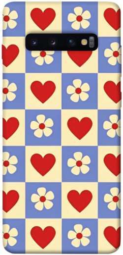 Чехол itsPrint Сердечки-цветочки для Samsung Galaxy S10+