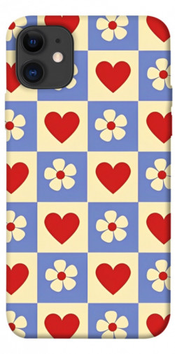 Чехол itsPrint Сердечки-цветочки для Apple iPhone 11 (6.1")