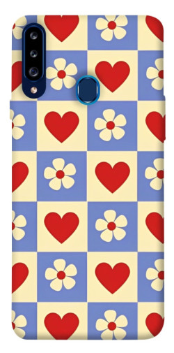 Чехол itsPrint Сердечки-цветочки для Samsung Galaxy A20s