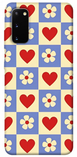 Чехол itsPrint Сердечки-цветочки для Samsung Galaxy S20