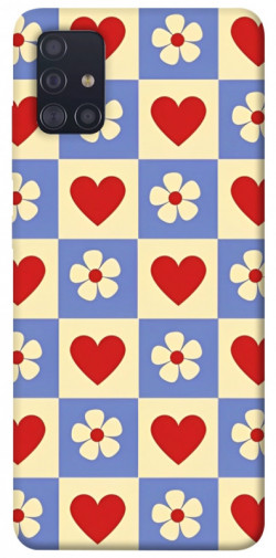 Чехол itsPrint Сердечки-цветочки для Samsung Galaxy A51