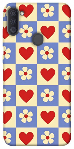 Чехол itsPrint Сердечки-цветочки для Samsung Galaxy A11