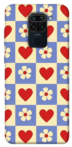 Чехол itsPrint Сердечки-цветочки для Xiaomi Redmi Note 9 / Redmi 10X