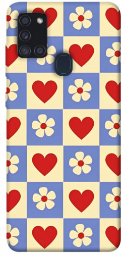 Чехол itsPrint Сердечки-цветочки для Samsung Galaxy A21s