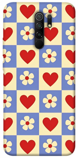 Чехол itsPrint Сердечки-цветочки для Xiaomi Redmi 9