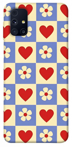 Чехол itsPrint Сердечки-цветочки для Samsung Galaxy M31s