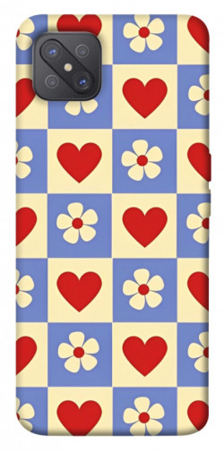 Чехол itsPrint Сердечки-цветочки для Oppo A92s