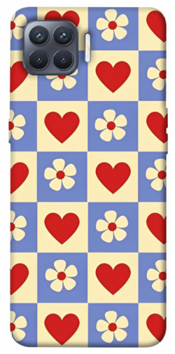 Чехол itsPrint Сердечки-цветочки для Oppo Reno 4 Lite