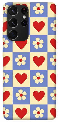 Чохол itsPrint Серця-квіточки для Samsung Galaxy S21 Ultra