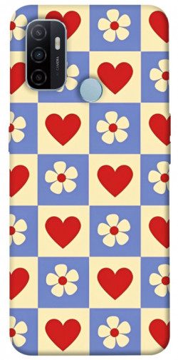 Чехол itsPrint Сердечки-цветочки для Oppo A53 / A32 / A33
