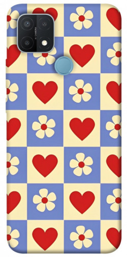 Чехол itsPrint Сердечки-цветочки для Oppo A15s / A15