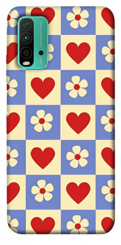 Чехол itsPrint Сердечки-цветочки для Xiaomi Redmi Note 9 4G / Redmi 9 Power / Redmi 9T