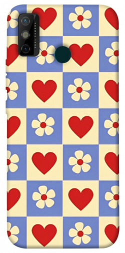 Чехол itsPrint Сердечки-цветочки для TECNO Spark 6 Go