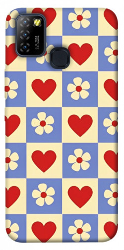 Чехол itsPrint Сердечки-цветочки для Infinix Hot 10 Lite