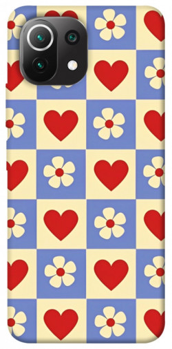 Чохол itsPrint Серця-квіточки для Xiaomi Mi 11 Lite