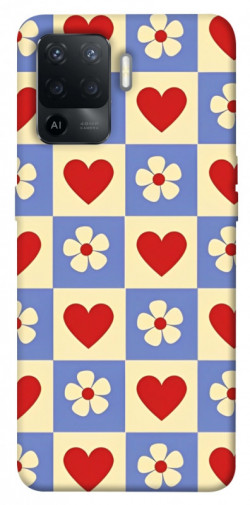 Чехол itsPrint Сердечки-цветочки для Oppo Reno 5 Lite