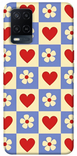 Чехол itsPrint Сердечки-цветочки для Oppo A16s / A16