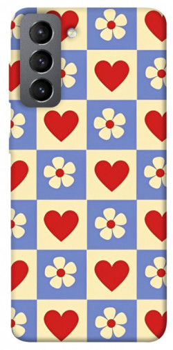 Чохол itsPrint Серця-квіточки для Samsung Galaxy S21 FE